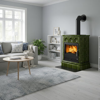 grön kakelkamin-skotia