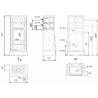 Kakelkamin KALEDONIE EXCLUSIVE L