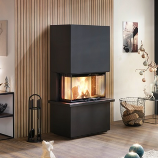 Murspis Olsberg Osorno svart stål 8kw