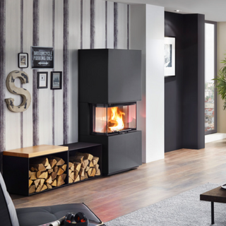 Murspis Olsberg Osorno svart stål 8kw