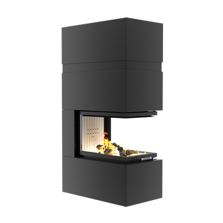 Gemauerter Kaminofen-TRIBOX 54x80x53 Schwarz