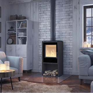 Braskamin Lupo-S Hitze (svart) 6,5 kW