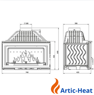 Insatskamin Kawmet W15-Deco 13,5kw