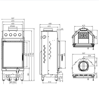 Albero SVD 11 kW Einsatzofen