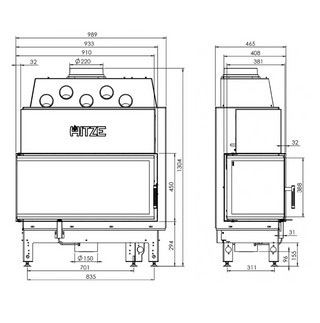Einsatzofen ALBERO-AL 19kW