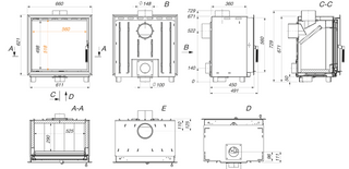 Einsatzofen Saven INTO 60x62 10kW