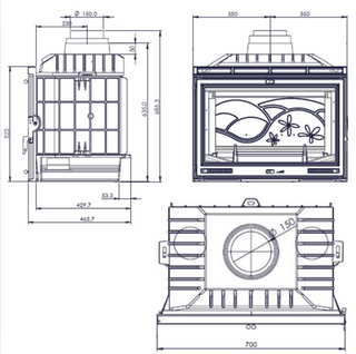 Kamineinsatz - RE700