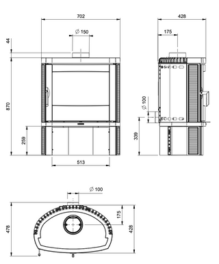 Gjutjärnskamin Lanordic - JENNIFER