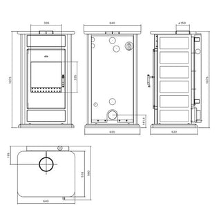 Vattenmantlad braskamin - Alicante Schmitzker