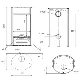 Braskamin Atlantik 7 - Sandstone