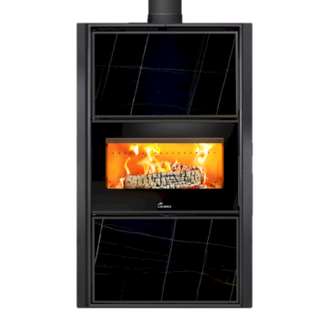 Braskamin med ugn Lacunza Bergen (Svart)