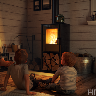 Braskamin CANE S-Svart  6,5kW