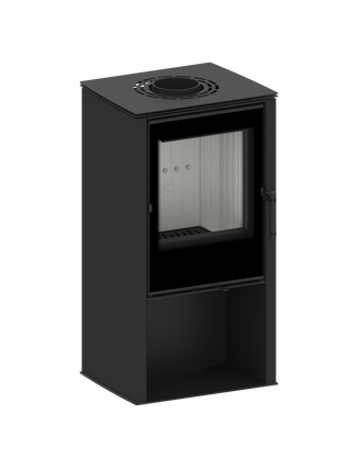 Braskamin Lupo-S Hitze (svart) 6,5 kW