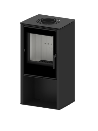 Braskamin Lupo-S Hitze (svart) 6,5 kW