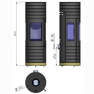 Braskamin med sidoglas - Waleria.l HSC