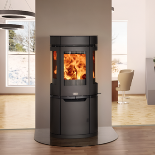 Braskamin med sidoglas YUNKO