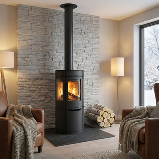 Braskamin med sidoglas YUNKO