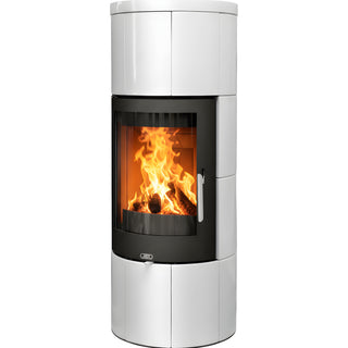 Braskamin Galie L vit kakel