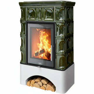 Grön kakelkamin BRITANIA Exklusive