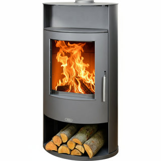 Vattenmantlad braskamin Island 7 aqua