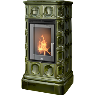 Grön Kakelkamin KALEDONIE EXCLUSIVE - S