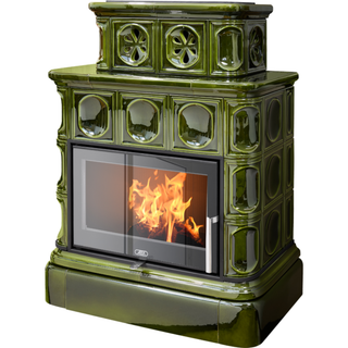 grön kakelugn - Karelie