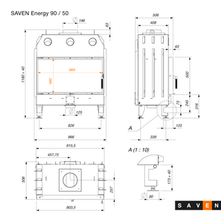 Insatskamin 90х50 (19,0 kW) ECO