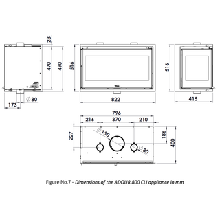 Lacunza adour 800 hörnglas - vänster/höger