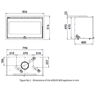 Lacunza Adour 800 Med/utan fläktsystem