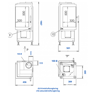 Insatskamin DALLAS 7 kW
