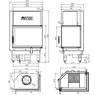 Einsatzofen ALBERO-AR 11kw