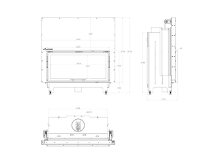 Inbyggnadsinsats Flat 120x60/G