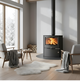 Braskamin Omaha stål