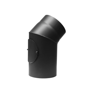 Rökrör Ø 130 mm – 45° böj med sotlucka