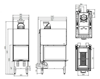 Einsatzofen-TRINITY 54x80x53-G 