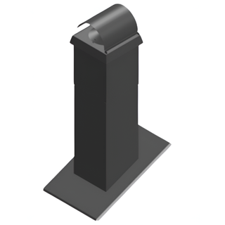 Skorstenshuv papptak 0-14° (komplett set)